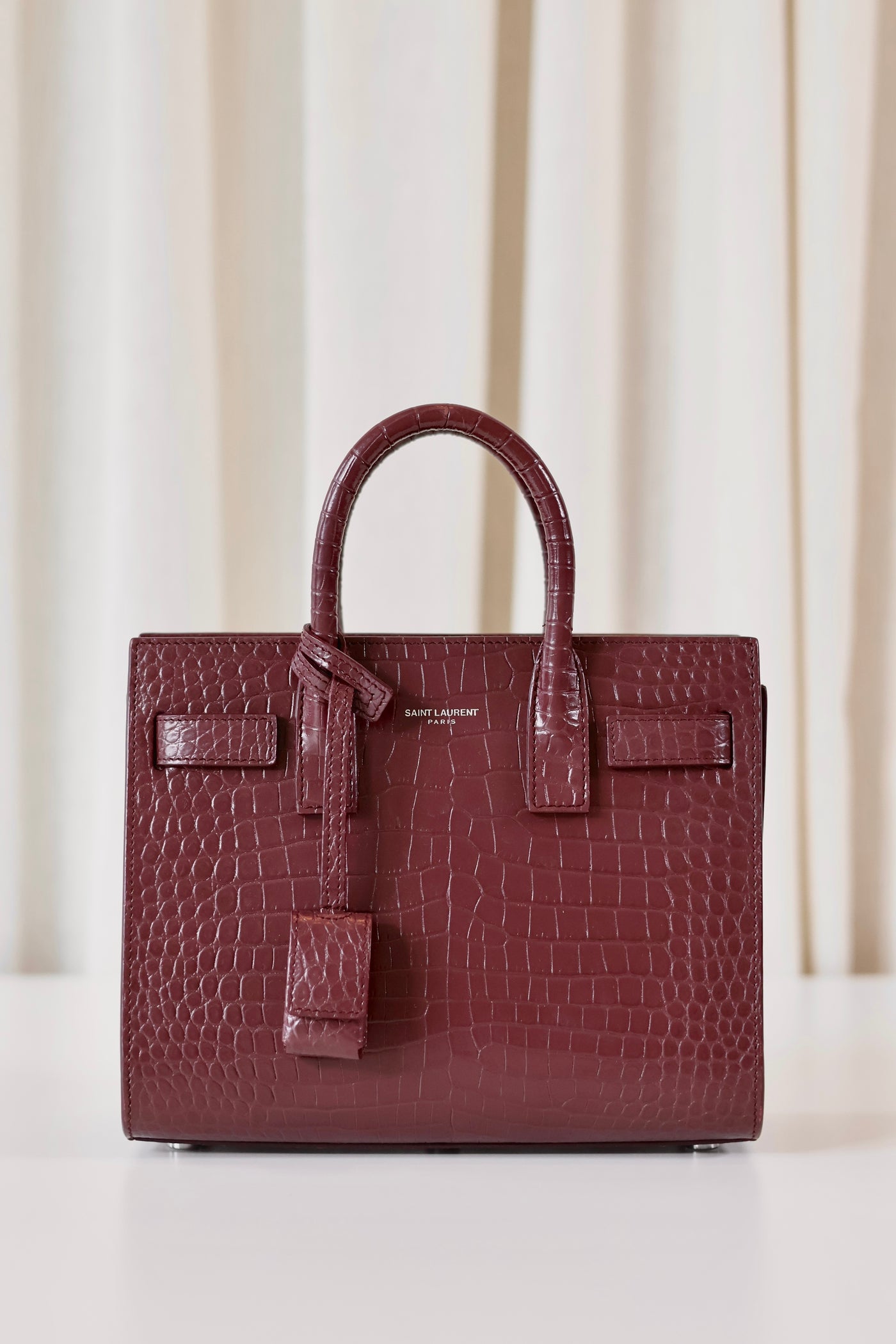 Saint Laurent Sac Du Jour Small Burgundy