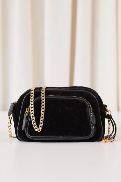 Prada Velvet Crossbody Black