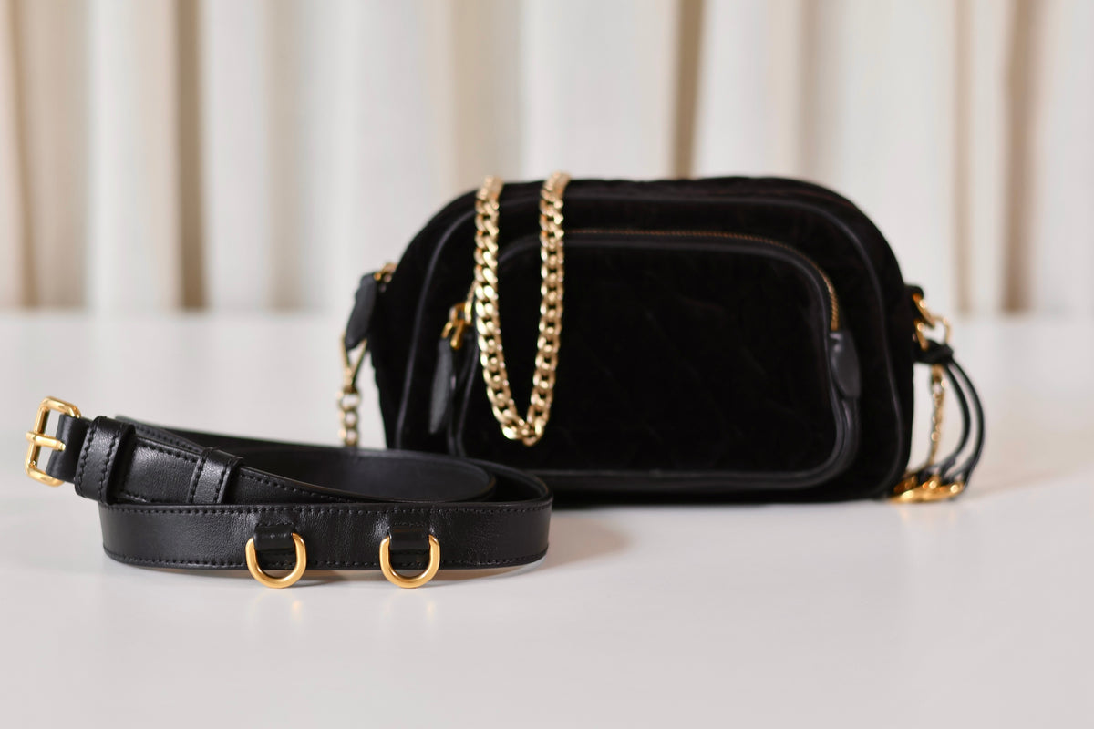 Prada Velvet Crossbody Black