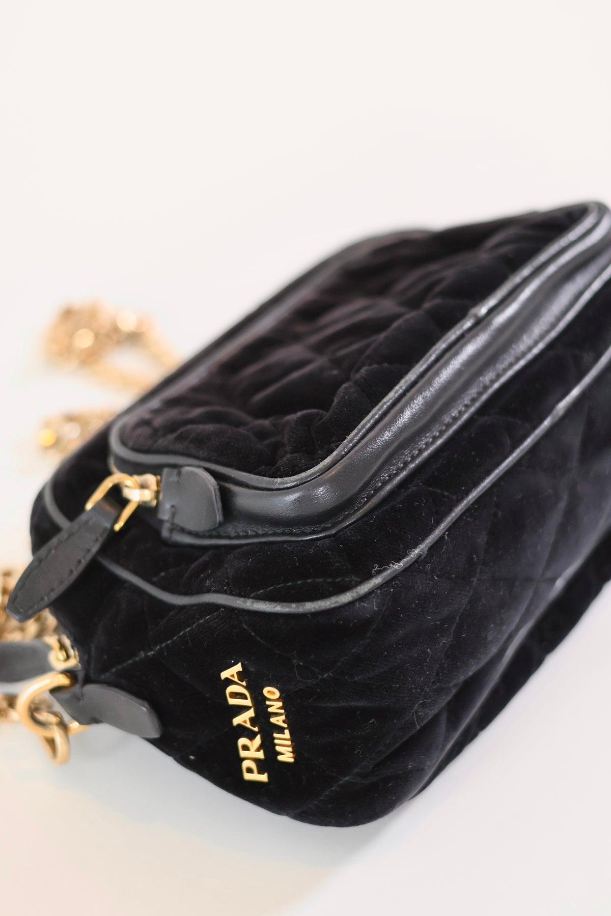 Prada Velvet Crossbody Black