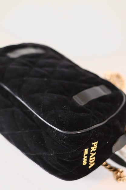 Prada Velvet Crossbody Black