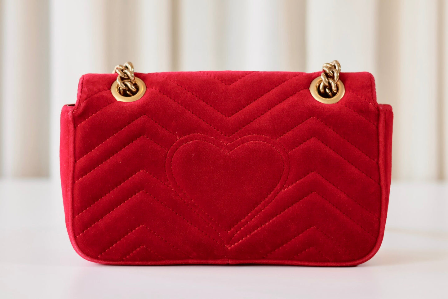 Gucci Marmont red velvet