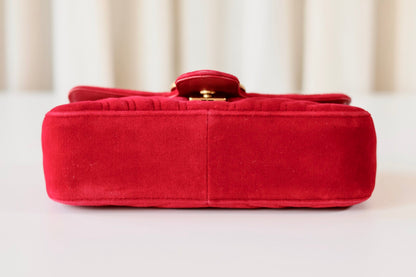 Gucci Marmont red velvet