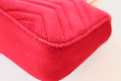 Gucci Marmont red velvet
