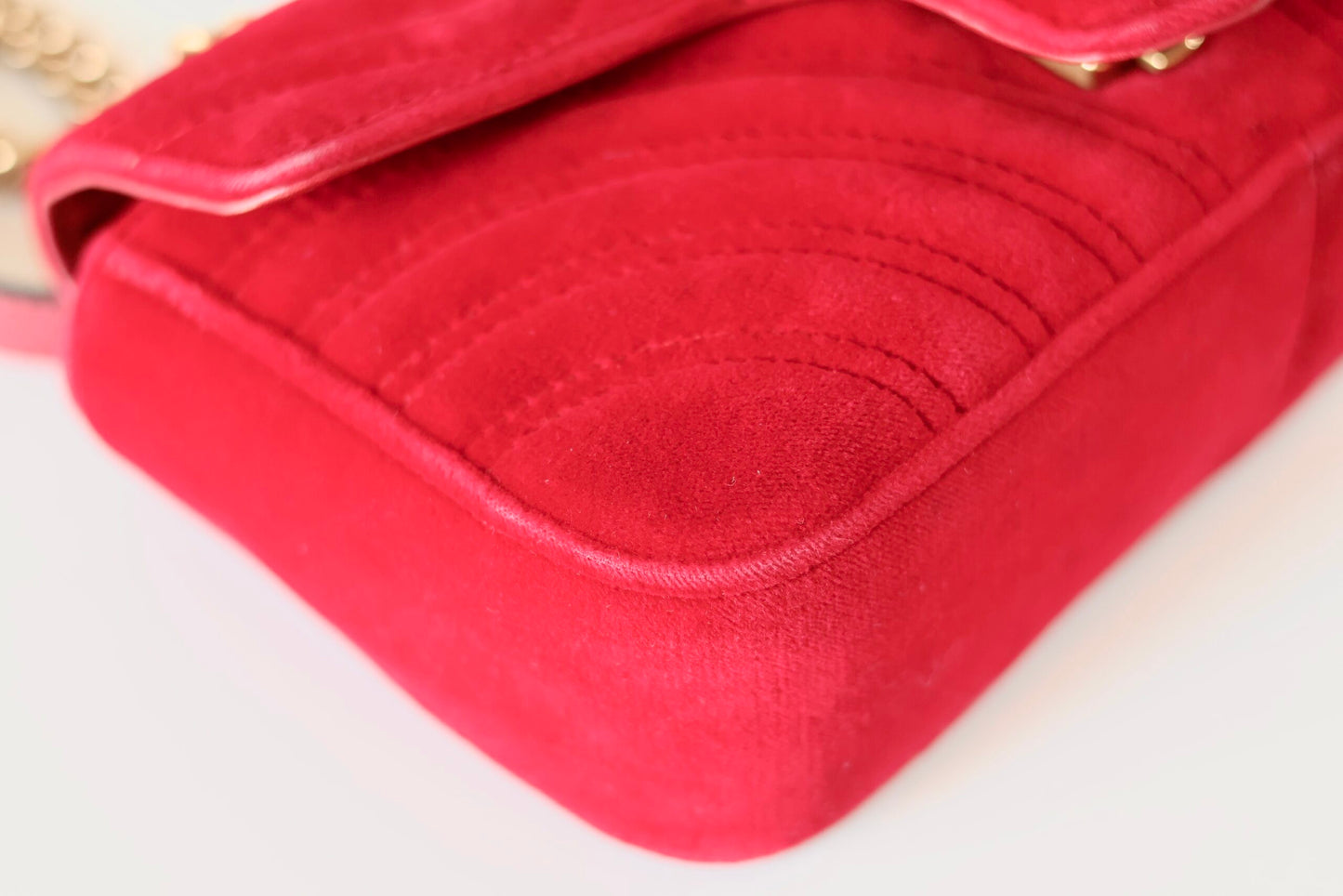 Gucci Marmont red velvet