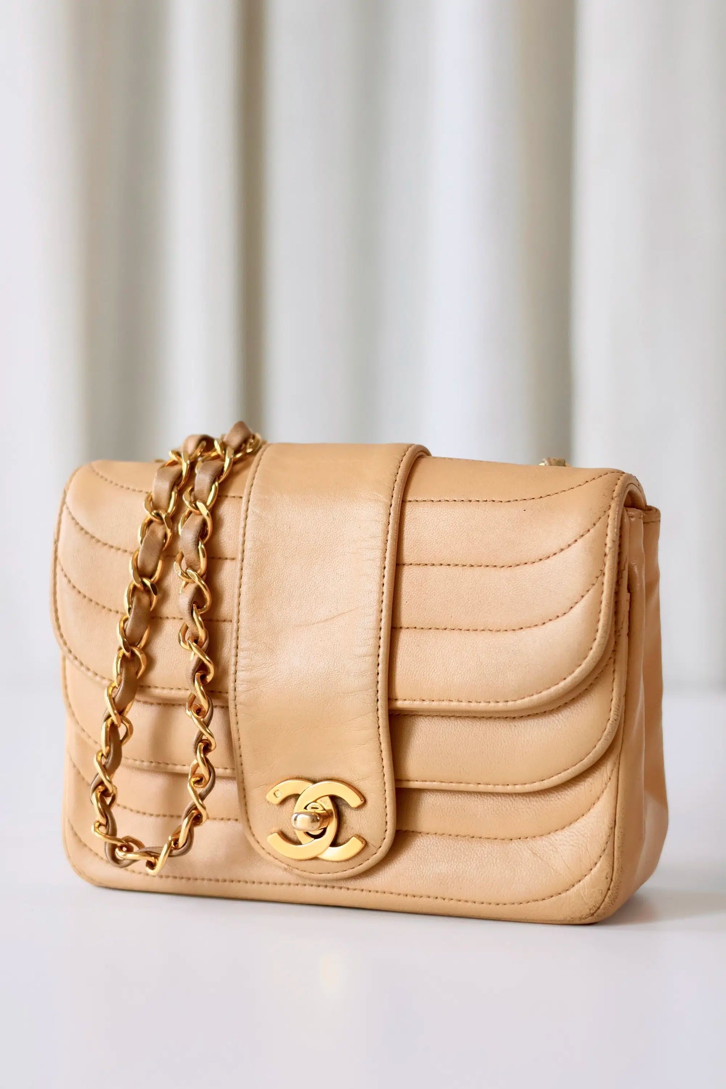 Chanel beige mini square