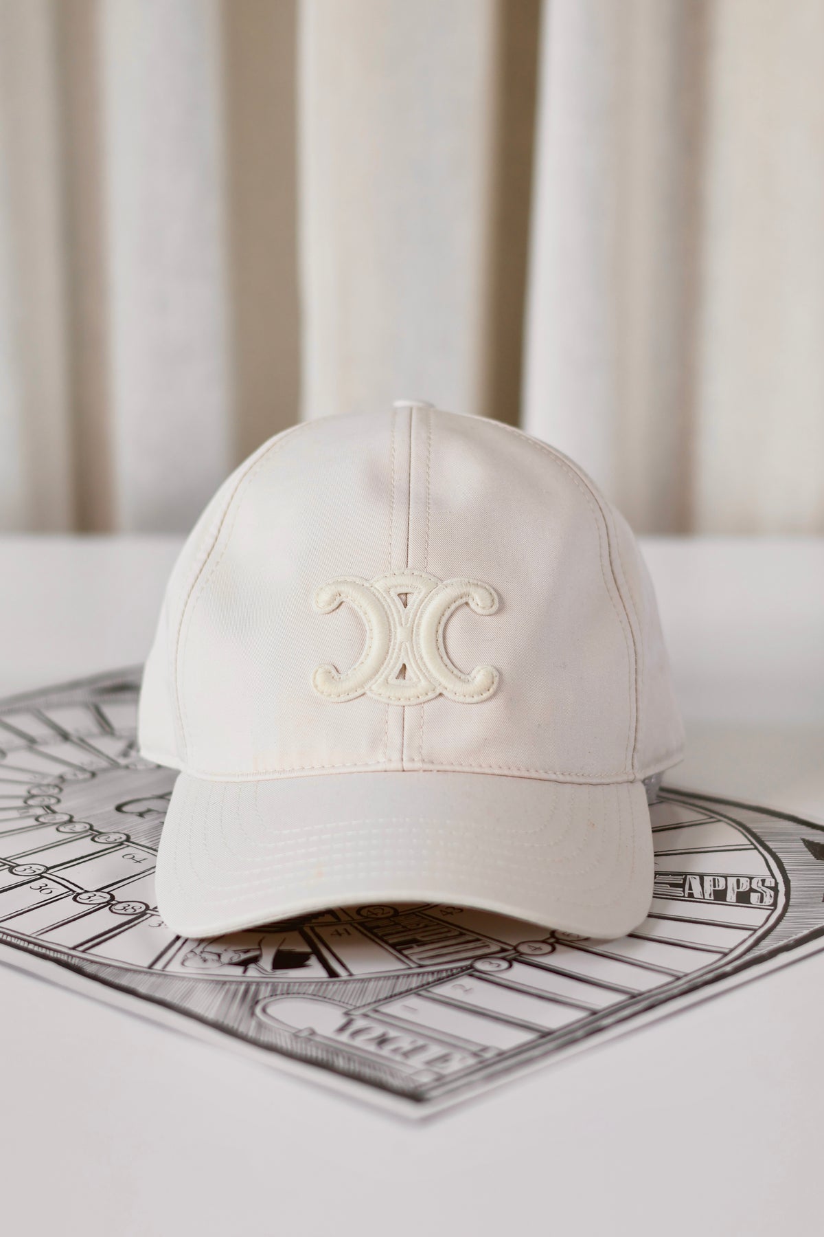 Celine Triomphe Cap White