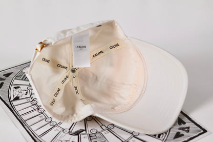 Celine Triomphe Cap White