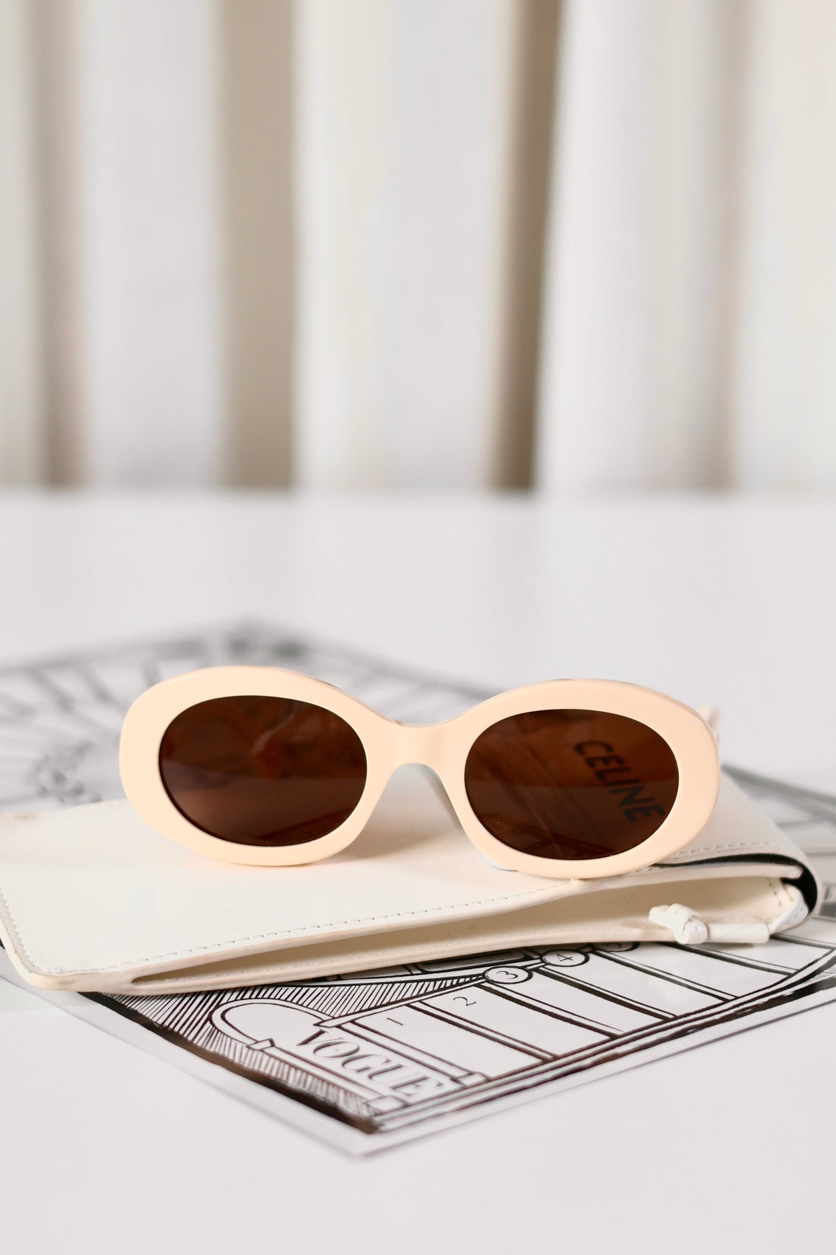 Celine Triomphe Sunglasses Créme