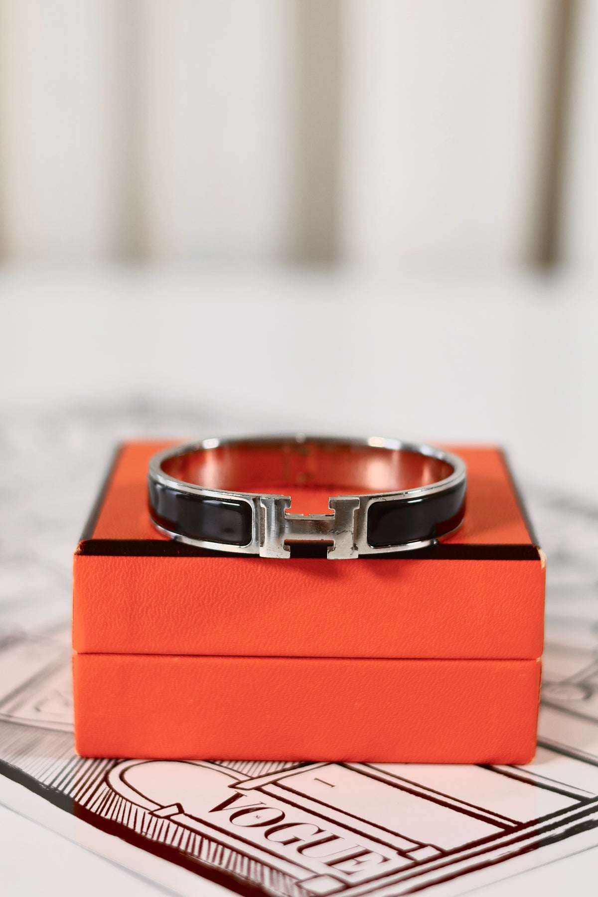 Hermes Clic Clac Bracelet Black