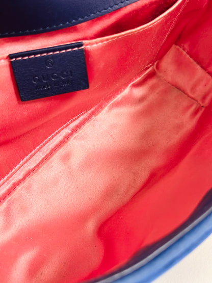 Gucci marmont navy velvet
