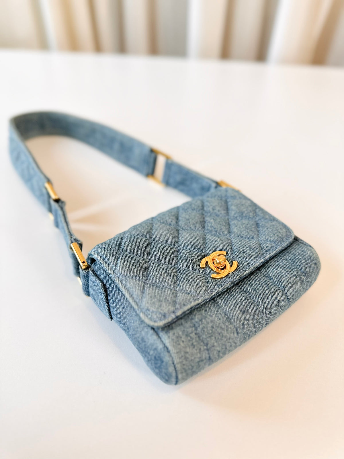 Rare Chanel denim shoulder bag