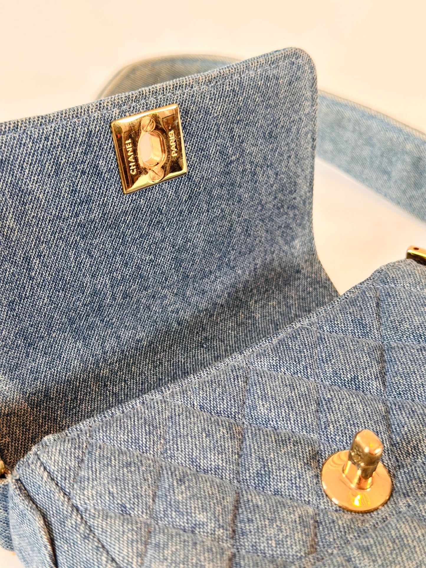 Rare Chanel denim shoulder bag