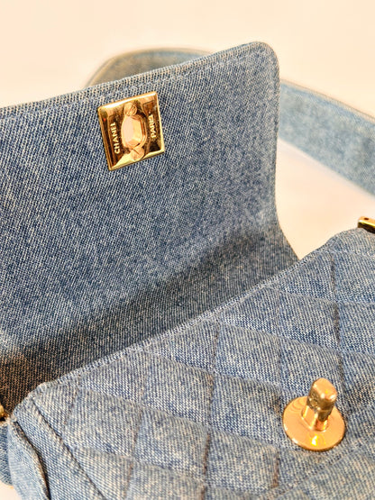 Rare Chanel denim shoulder bag
