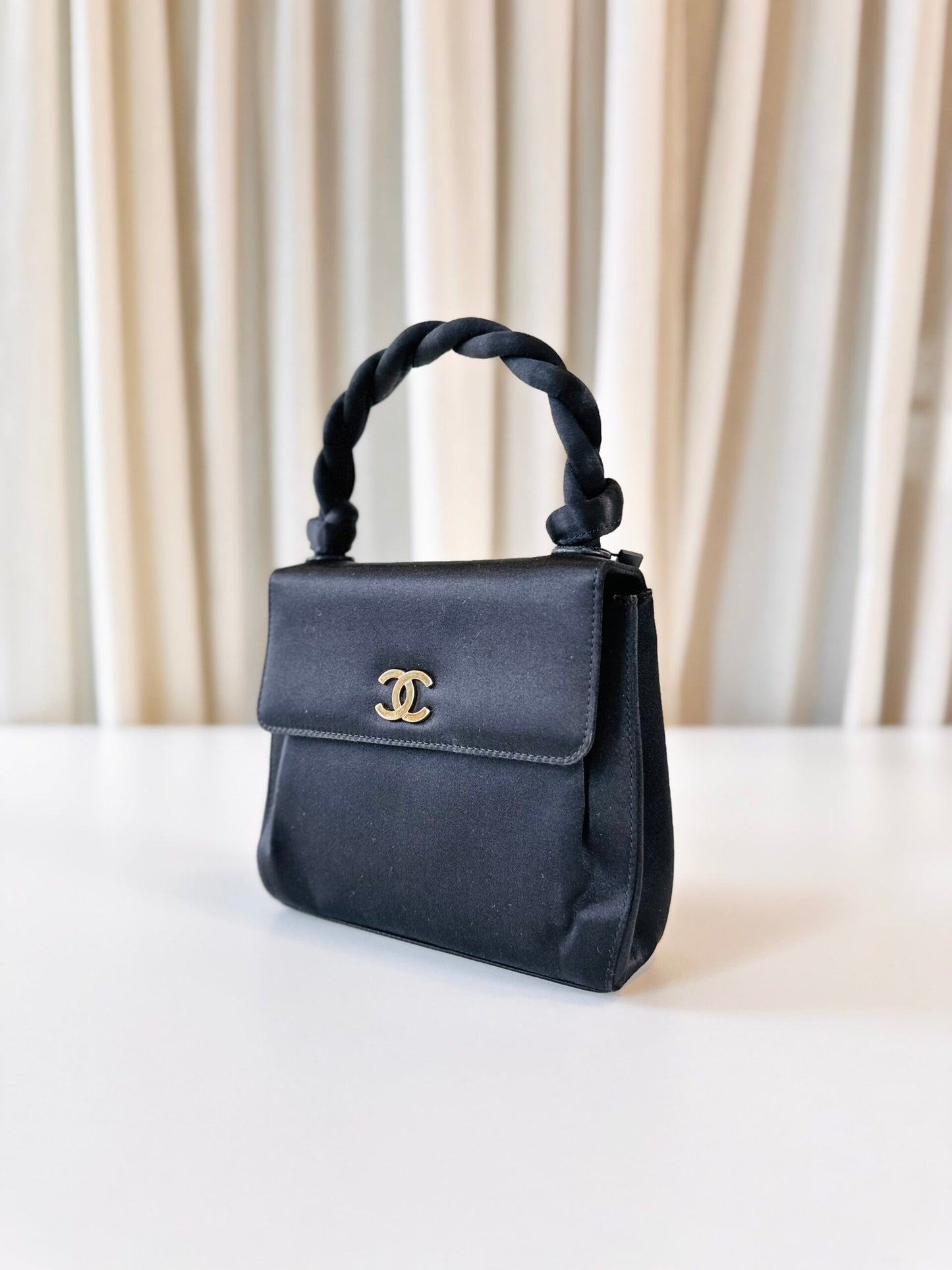 Chanel satin handbag