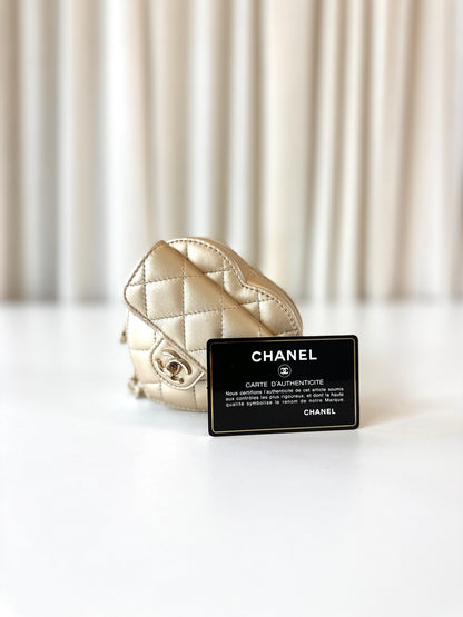 Rare Chanel heart bag waist/crossbody bag