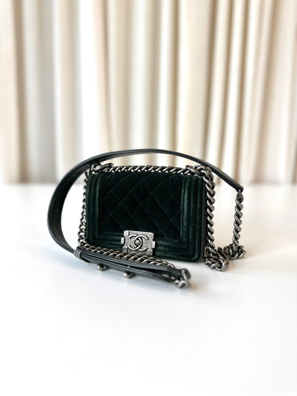 Chanel mini Boy Bag velvet