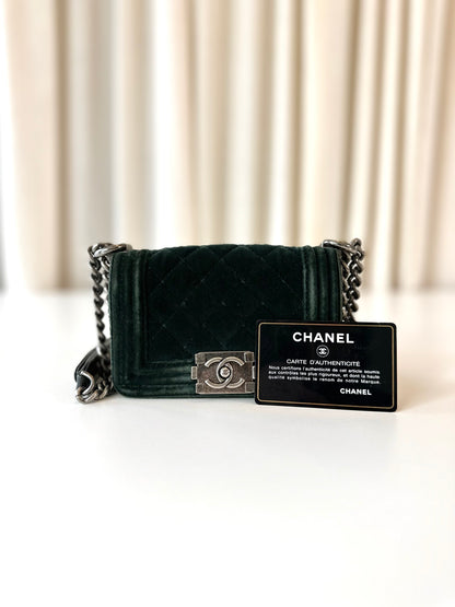 Chanel mini Boy Bag velvet