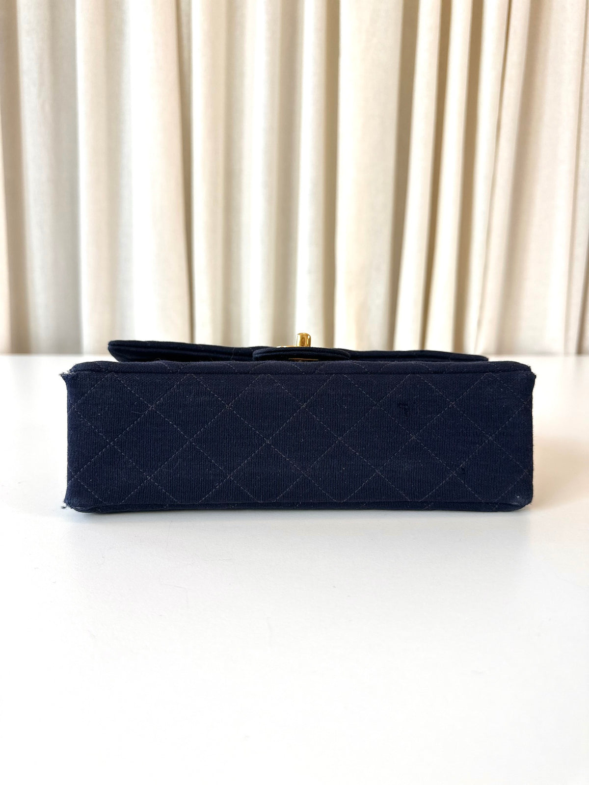 Chanel fabric classic double flap bag small