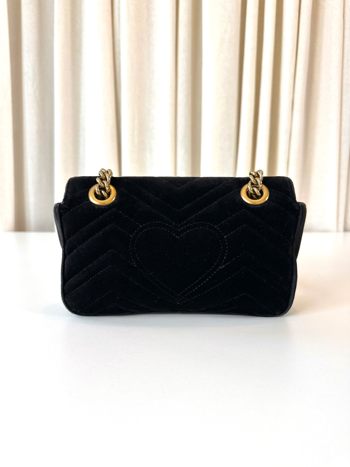 Gucci marmont small velvet black