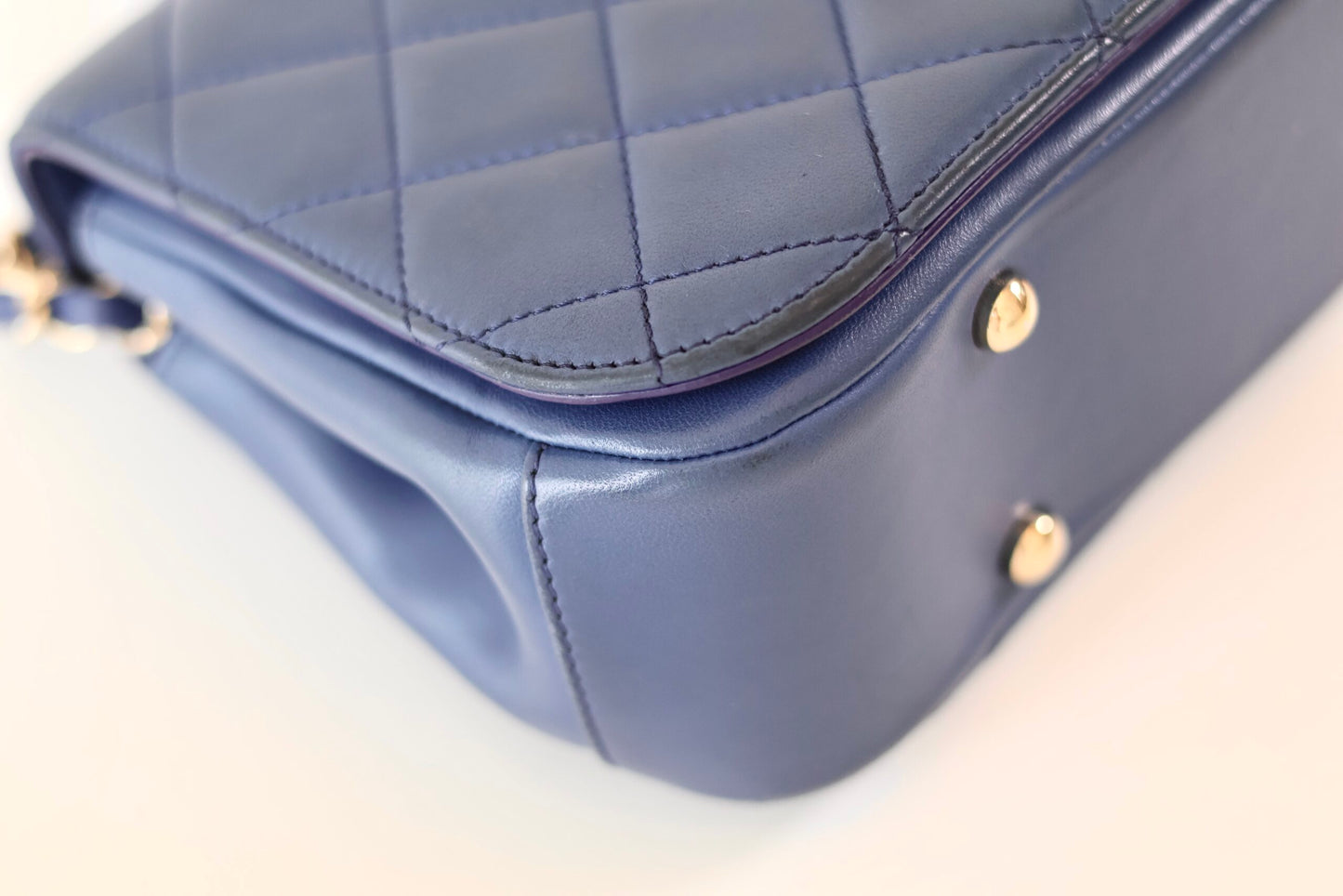 Chanel blue top handle