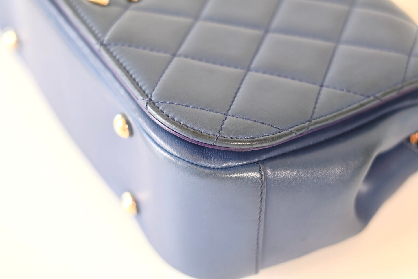 Chanel blue top handle