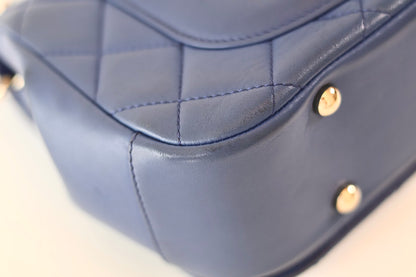 Chanel blue top handle