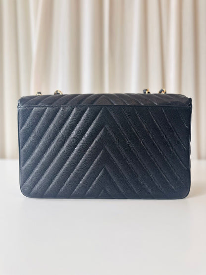 Chanel chevron Jumbo Maxi