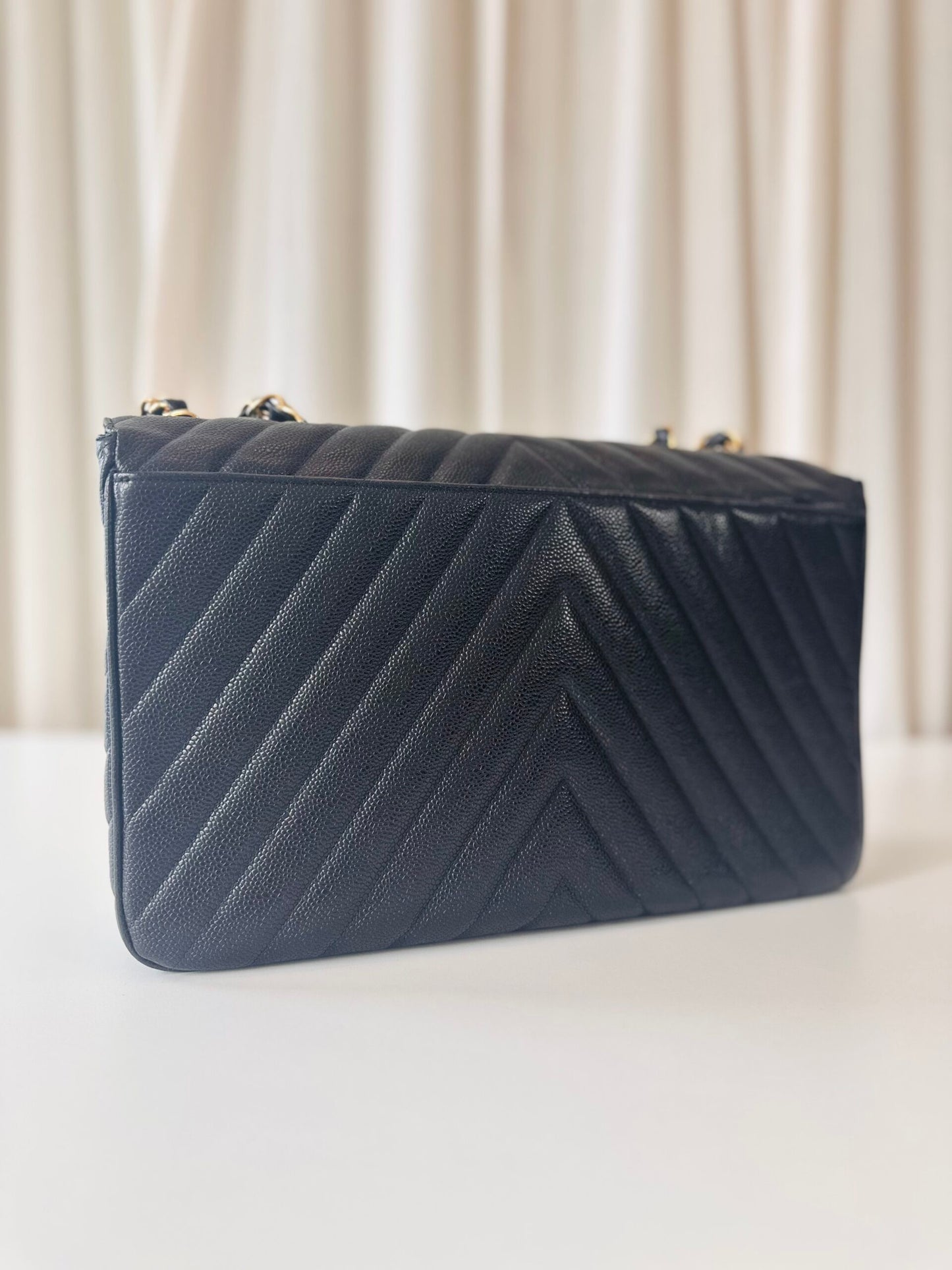 Chanel chevron Jumbo Maxi