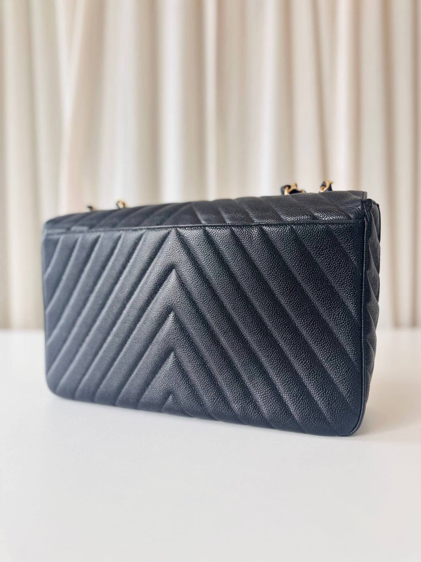 Chanel chevron Jumbo Maxi