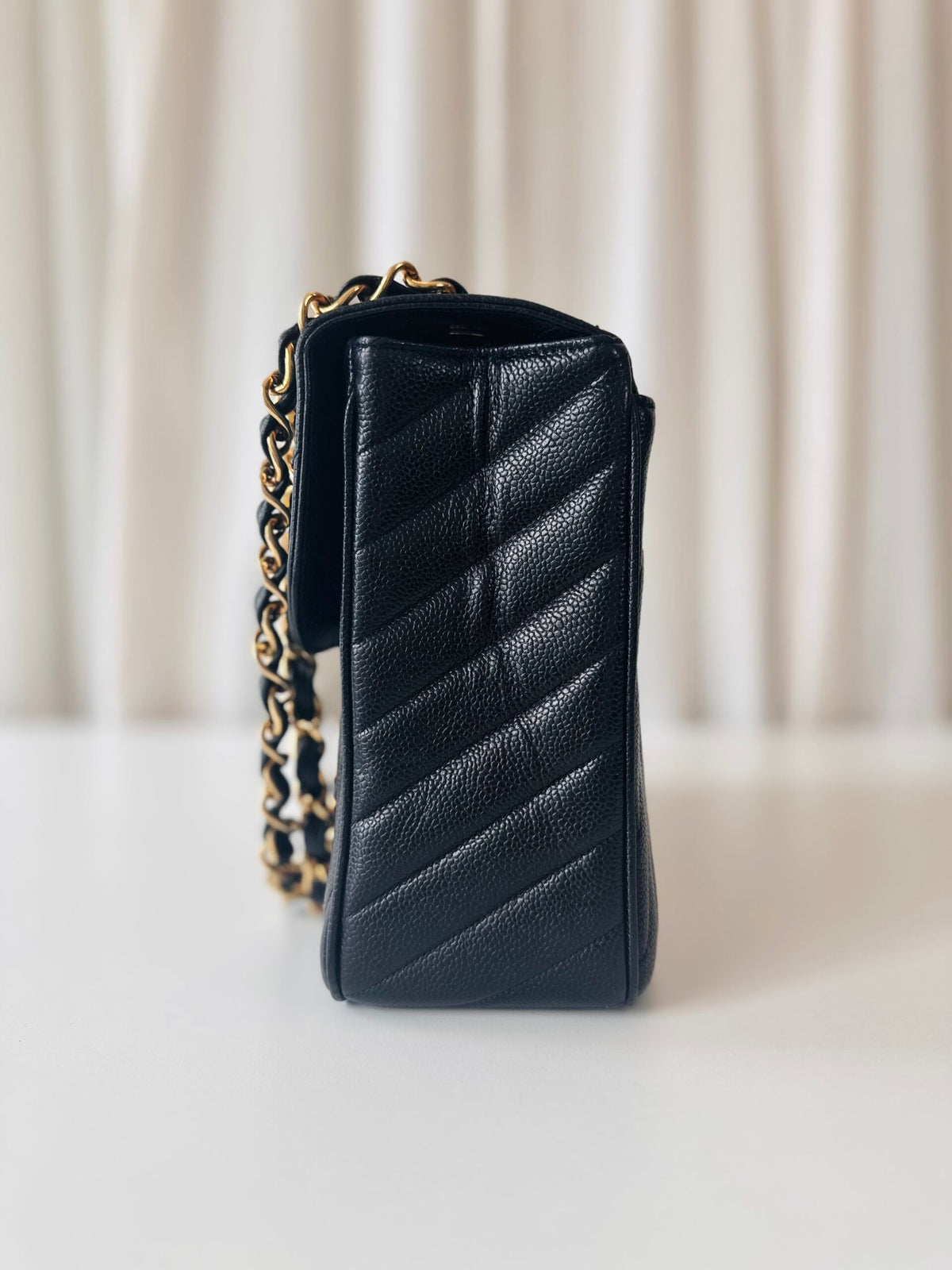 Chanel chevron Jumbo Maxi