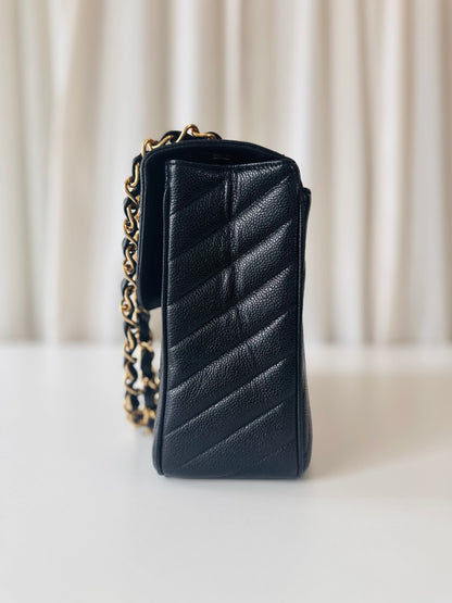 Chanel chevron Jumbo Maxi