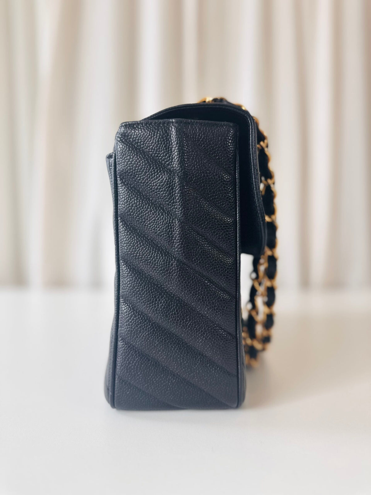 Chanel chevron Jumbo Maxi