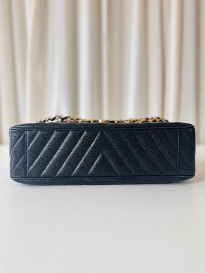 Chanel chevron Jumbo Maxi
