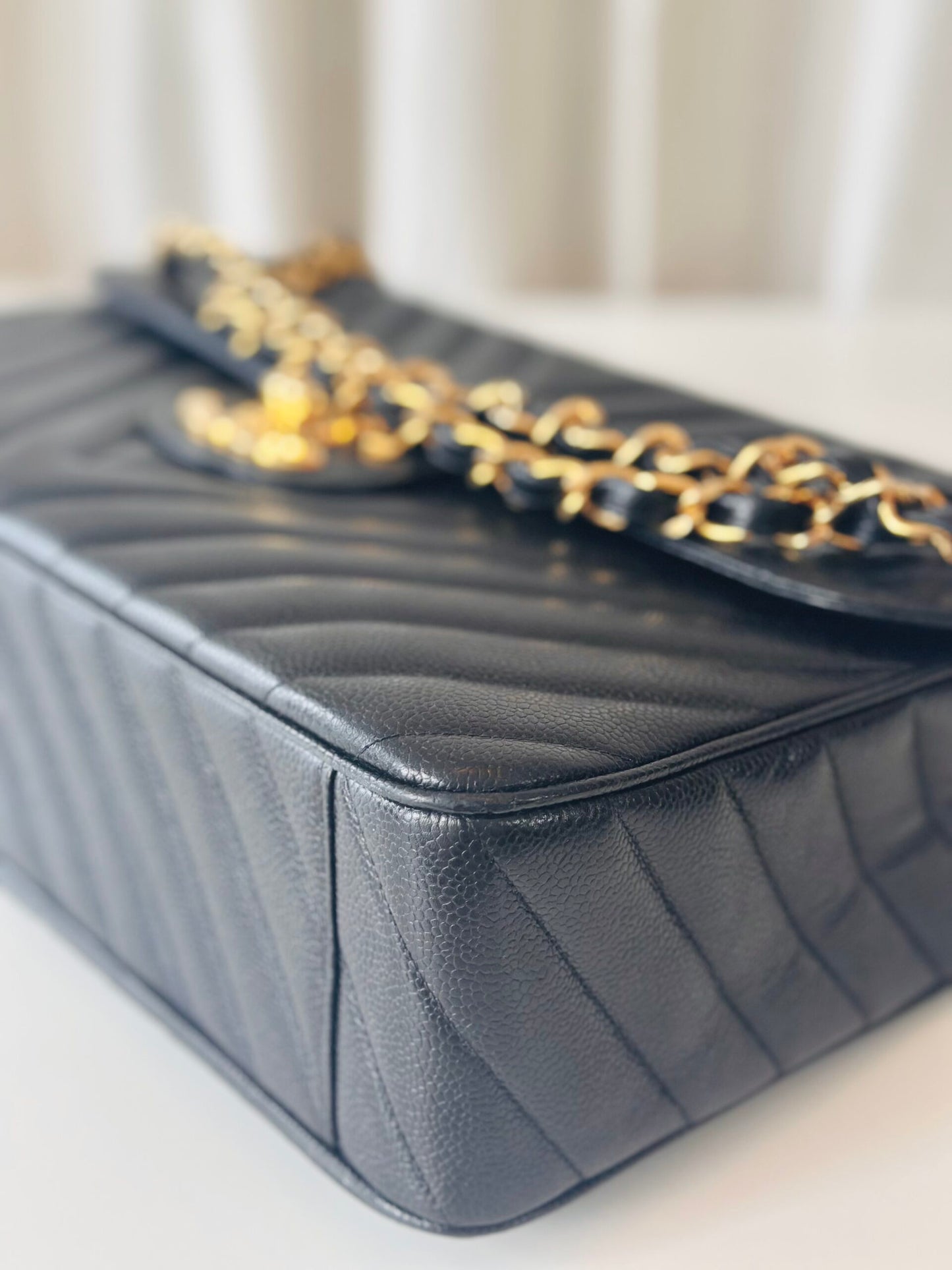 Chanel chevron Jumbo Maxi