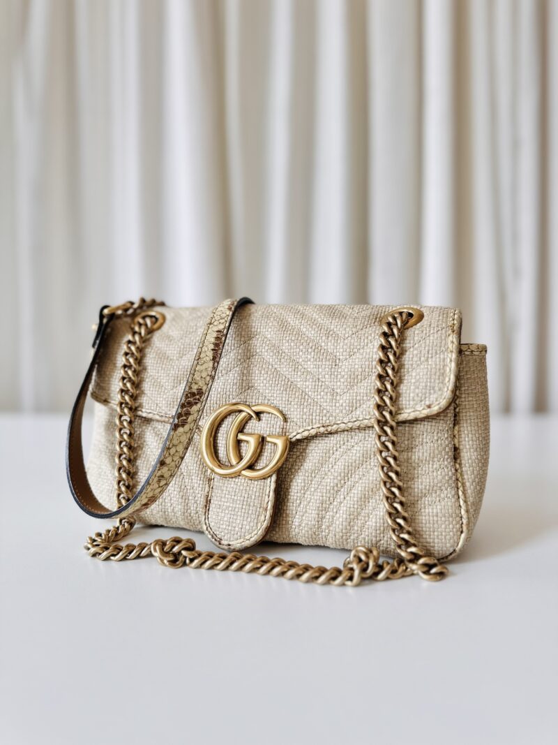 Gucci marmont raffia snakeskin - Image 3
