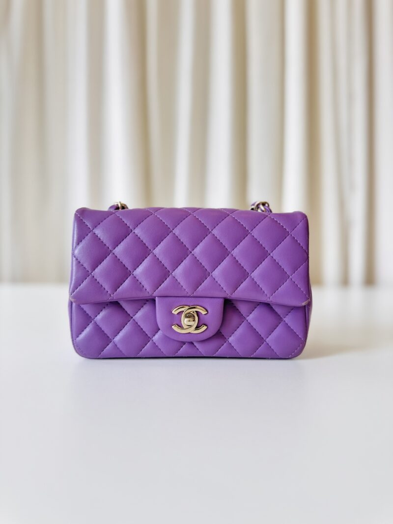 Chanel purple rectangular