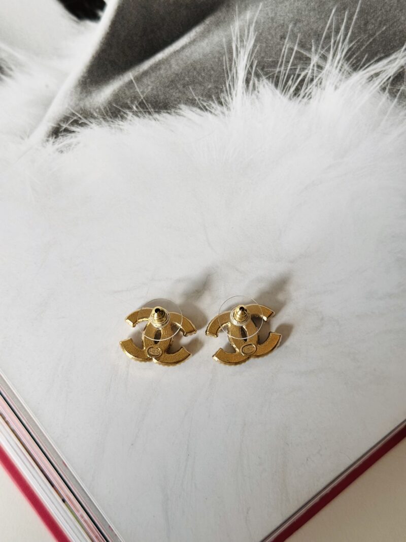Chanel brown cc earrings - Image 2