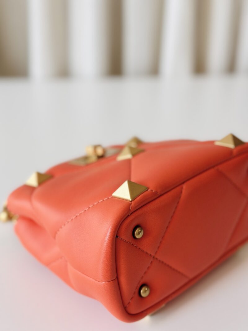 Valentino orange small Roman stud bag - Image 6