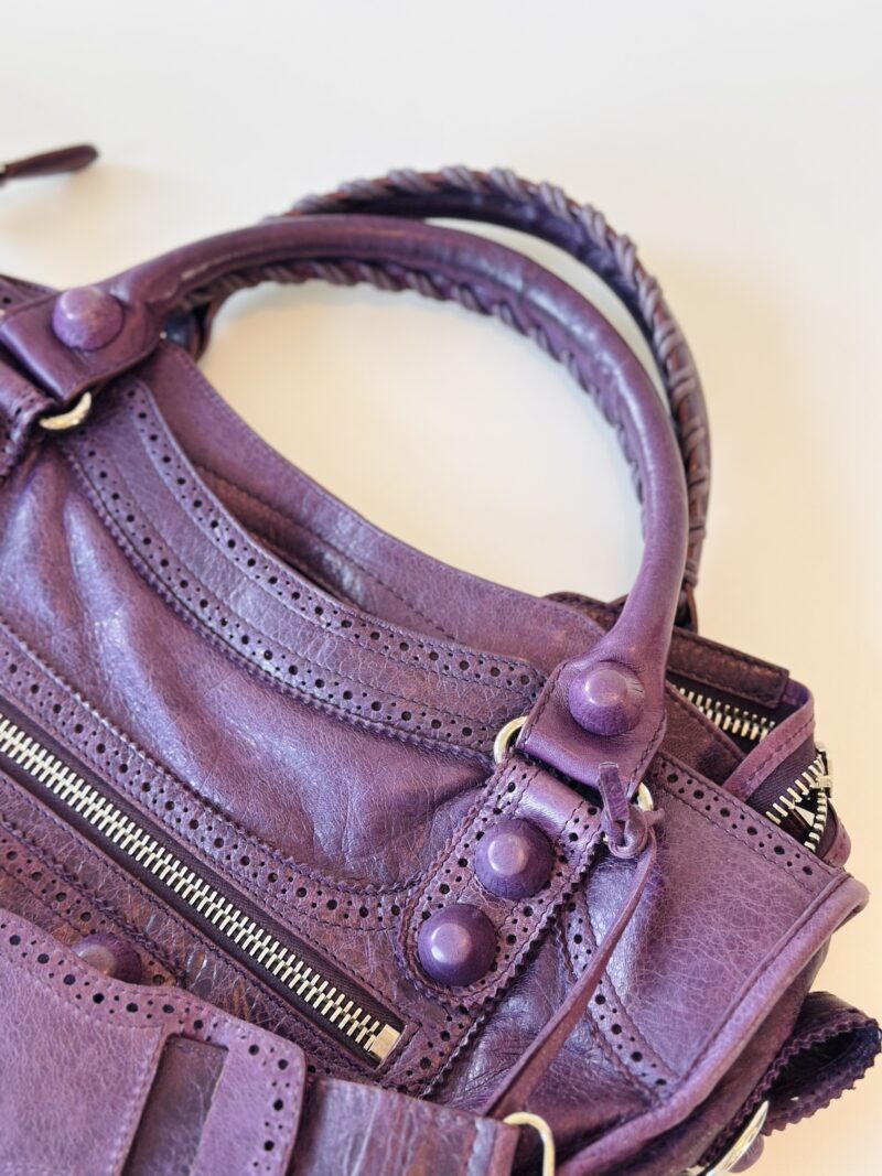 Balenciaga purple City bag - Image 4