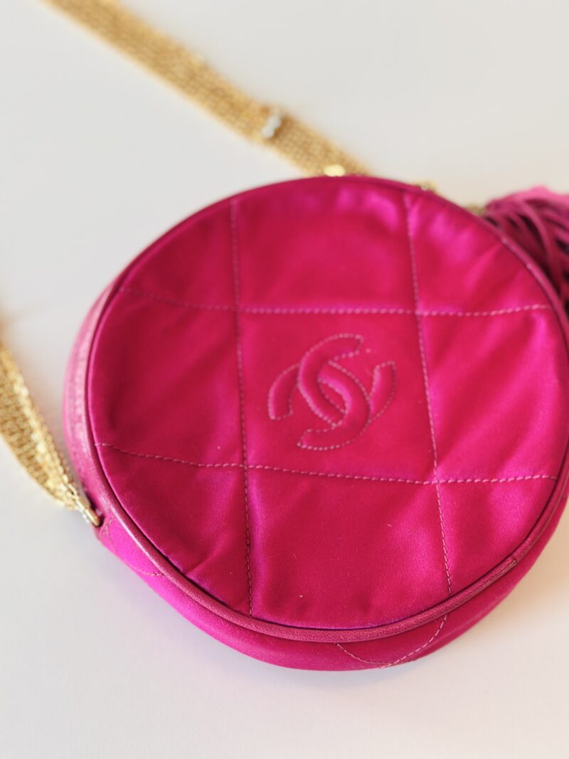 Chanel pink satin crossbody - Image 10