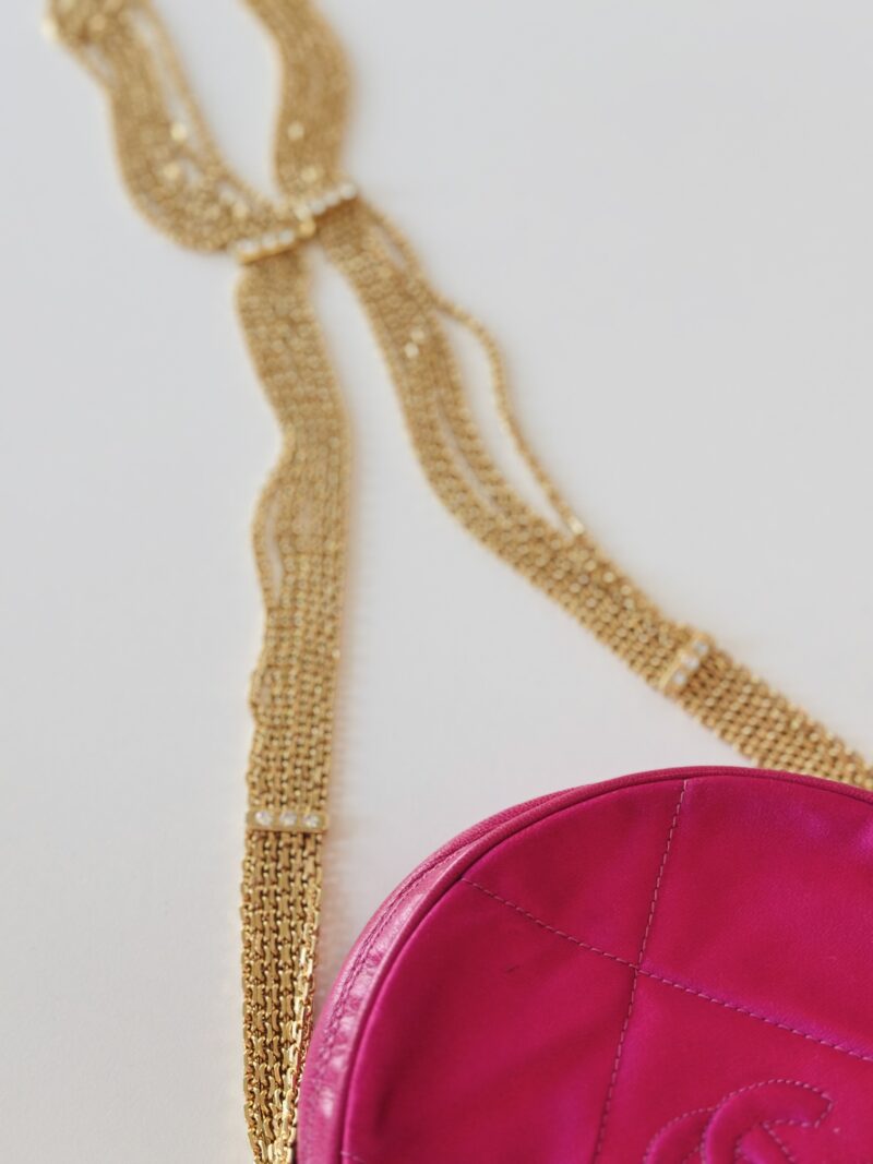 Chanel pink satin crossbody - Image 9