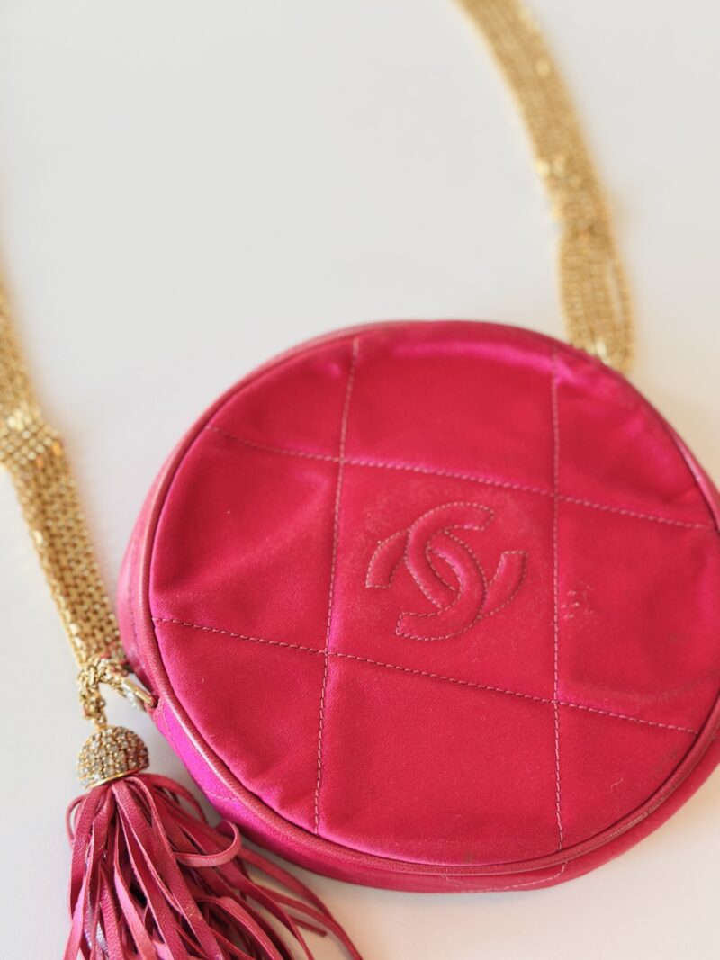 Chanel pink satin crossbody - Image 6