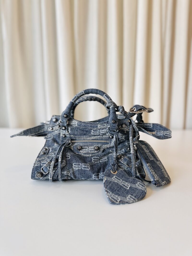 Balenciaga denim Neo Cagole XS bag