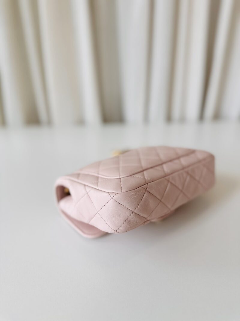 Chanel single flap bag pink - Image 8