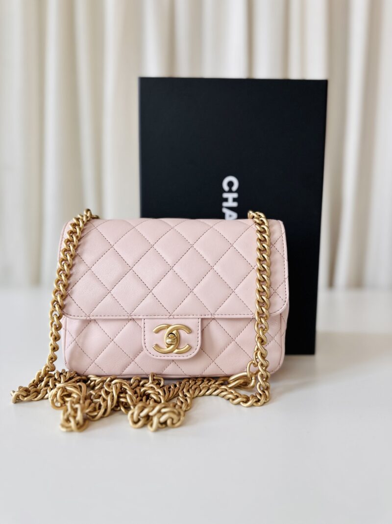 Chanel single flap bag pink - Image 12