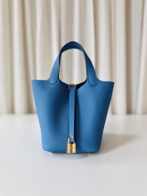 Hermes Picotin 18 Blue Zanzibar