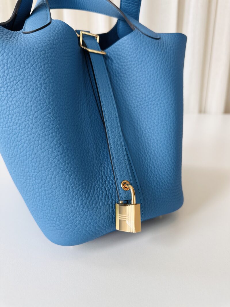 Hermes Picotin 18 Blue Zanzibar - Image 9