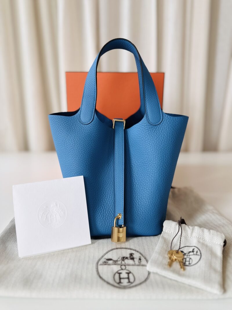 Hermes Picotin 18 Blue Zanzibar - Image 11