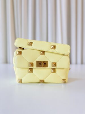 Valentino yellow Stud Roman bag